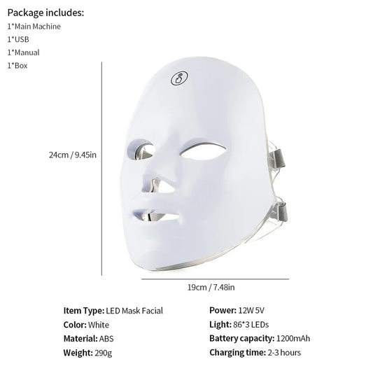 7 Colors Led Facial Mask